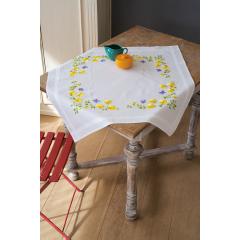 Vervaco Verachtert - Tischdecke Frühlingsblumen bedruckt