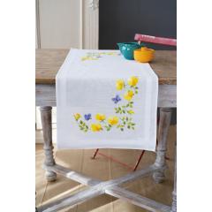 Vervaco Verachtert - Läufer Frühlingsblumen bedruckt