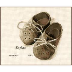 Vervaco Stickpackung - Geburtsbild Erste Schuhe