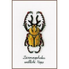 Vervaco Stickbild Goldener Käfer 10x19 cm