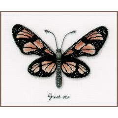 Vervaco Verachtert - Stickbild LVM Schmetterling orange