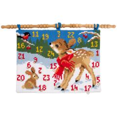 Vervaco Stickpackung - Adventskalender Bambi 53x40 cm