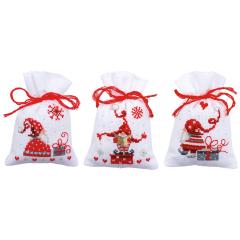 Vervaco Verachtert - Geschenksäckchen Weihnachtswichtel 3er-Set