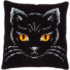 Vervaco Verachtert - Kreuzstichkissen Schwarze Katze