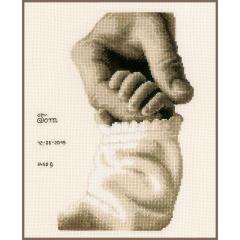 Vervaco Stickpackung - Geburtsbild Babyliebe
