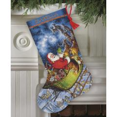 Dimensions Stickpackung - Santas Flight Stocking 40,6 cm