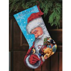 Stickpackung Dimensions - Santa and Toys Stocking
