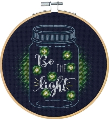Dimensions Stickpackung - Be the Light mit Stickring