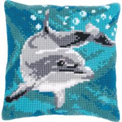 Vervaco Verachtert - Kreuzstichkissen Delfin