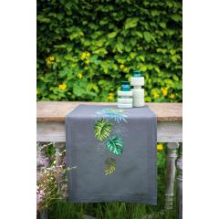 Vervaco Stickpackung - Läufer Botanische Blätter bedruckt