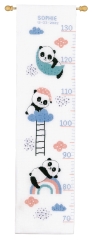 Vervaco Stickpackung - Messlatte Panda auf dem Regenbogen