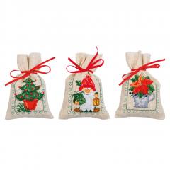 Vervaco Verachtert - Geschenksäckchen Weihnachten 3er-Set
