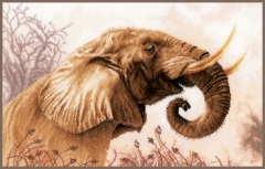 Lanarte Stickbild Elefantenruf 43x26 cm