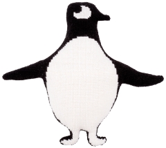 Vervaco Kreuzstichkissen Eva Mouton Pinguin 63x54 cm