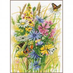 Lanarte Stickpackung - Wildblumen & Schmetterlinge
