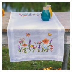 Vervaco Verachtert - Läufer Lavendel & Feldblumen bedruckt