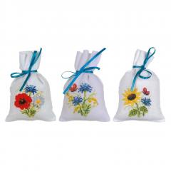 Vervaco Verachtert - Geschenksäckchen Feldblumen 3er-Set