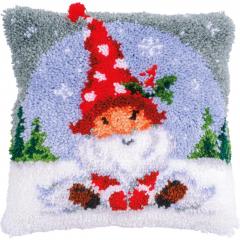 Knüpfkissen Weihnachtsgnom im Schnee - Vervaco Verachtert