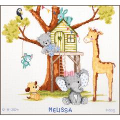 Geburtsbild Im Baumhaus - Vervaco Verachtert (Stickpackung)