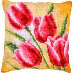 Tulpen - Kreuzstichkissen Vervaco Verachtert (Stickkissen)