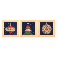 Stickpackung Vervaco - Miniaturbilder Nordic Christmas Charm 3er-Set