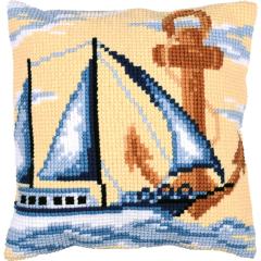 Segelboot - Kreuzstichkissen Vervaco Verachtert (Stickkissen)