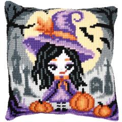 Halloweengirl - Kreuzstichkissen Vervaco Verachtert (Stickkissen)