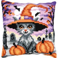 Halloween Kitten - Kreuzstichkissen Vervaco Verachtert (Stickkissen)