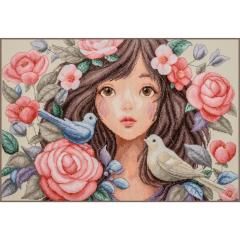 She dove into roses - Lanarte (Stickpackung)