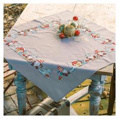 Tischdecke Wichtel bedruckt - Vervaco Verachtert (Stickpackung)