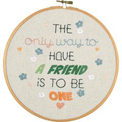 A friendly quote mit Stickring - Vervaco Verachtert (Stickpackung)