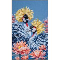 Black crowned cranes - Lanarte (Stickpackung)