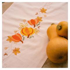 Läufer Herbst-Kürbisse bedruckt - Vervaco Verachtert (Stickpackung)