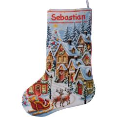 Stickpackung Vervaco - Weihnachtsstrumpf A Village Aglow