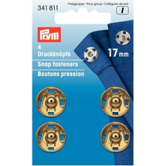 Annäh-Druckknöpfe Ø 17 mm goldfarbig - Prym 341811