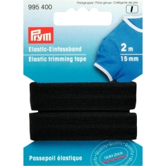 Gummiband Elastic-Einfassband 15 mm schwarz - Prym 995400
