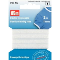 Gummiband Elastic-Einfassband 15 mm weiss - Prym 995410