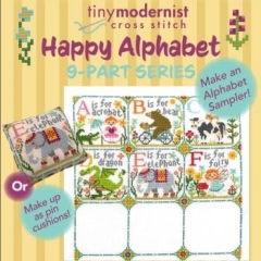 Stickvorlage Tiny Modernist Inc - Happy Alphabet 2 DEF