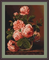 Luca-S Stickpackung - Vase of Roses