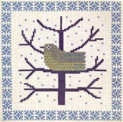 Fremme Stickpackung - Vogel im Baum