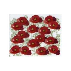 Fremme Stickpackung - Mohnblumen