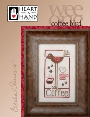 Stickvorlage Heart In Hand Needleart - Wee One: Coffee Bird