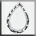 Mill Hill Glass Treasures 12022 - Open Faceted Teardrop Silver