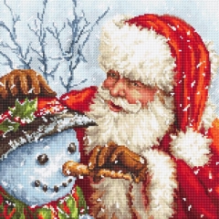 Leti Stitch Stickpackung - Santa Claus and Snowman