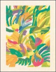 Fremme Stickpackung - Gelbe Flora 30x40 cm