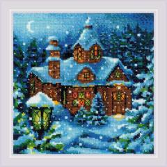 Riolis Stickpackung - Snowfall in the Forest 20x20 cm