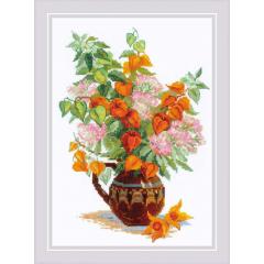 Stickpackung Riolis - Bouquet with Physalis 21x30 cm