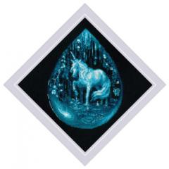 Riolis Stickpackung - Unicorn Tear 20x20 cm