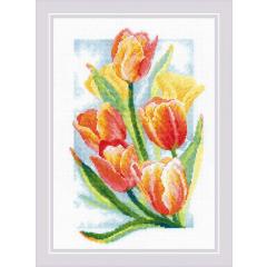 Riolis Stickpackung - Spring Glow - Tulips