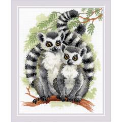 Riolis - Stickbild Lemurs